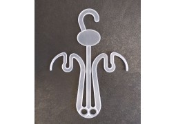 Вішалка для тапочок, шльопанців, в`єтнамок №2 (біла матова)